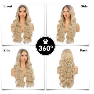 Synthetic wig blonde 26 inch